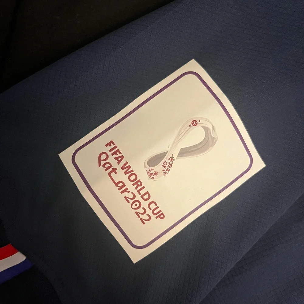 Mbappe #10 Soccer Jersey France Home 2022 World Cup Navy Blue - Picture 4 of 6